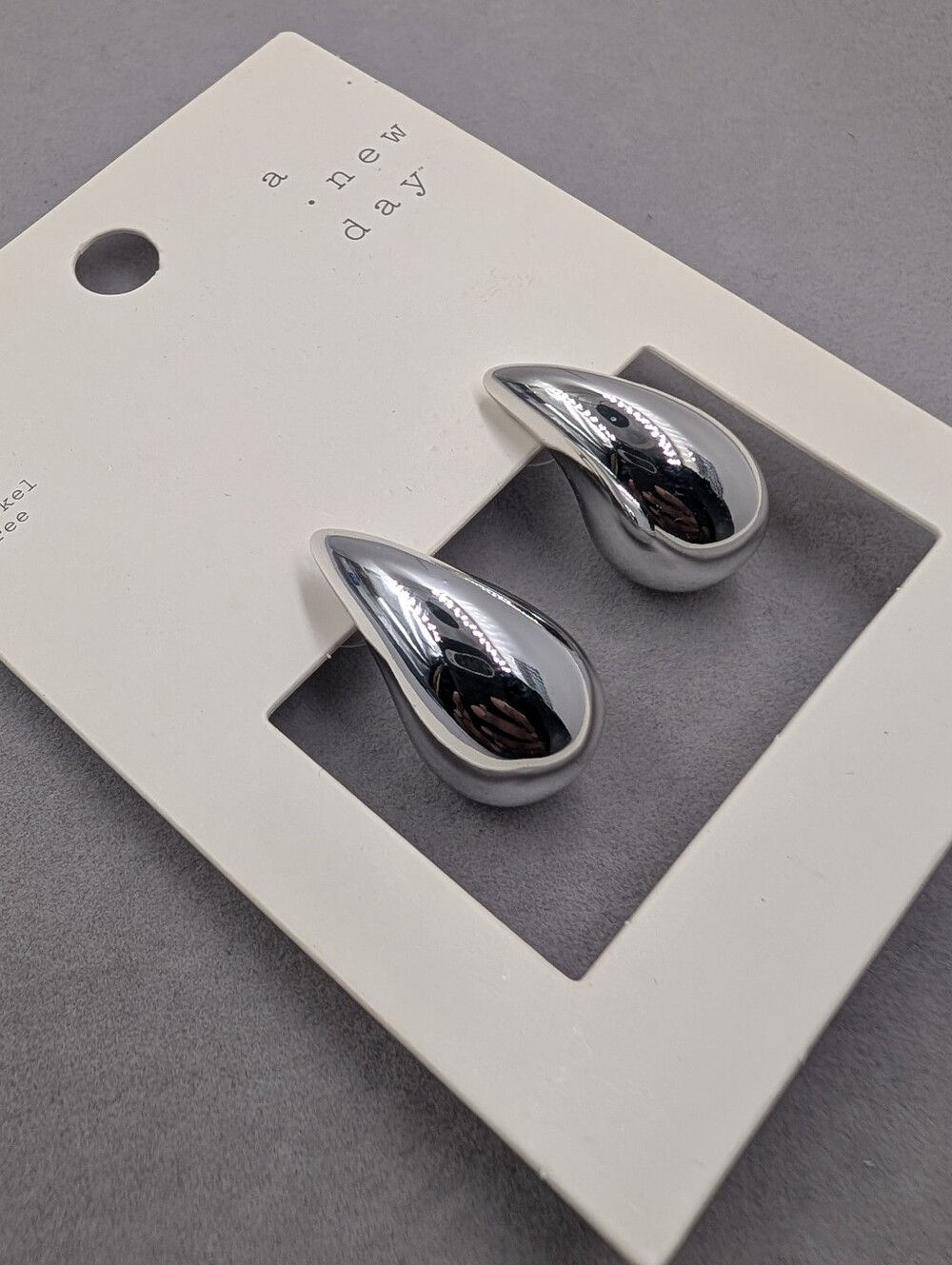 a new day Silver Teardrop Stud Earrings